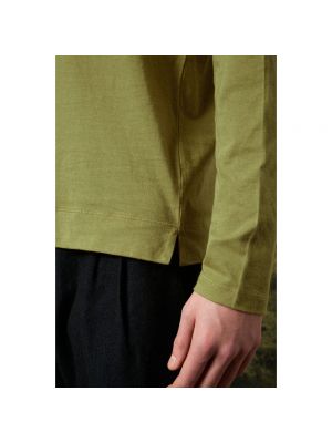 Jersey de cachemir de algodón de tela jersey Massimo Alba verde