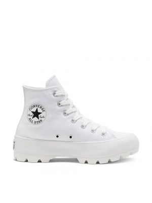 Sneakersy na platformie Converse białe