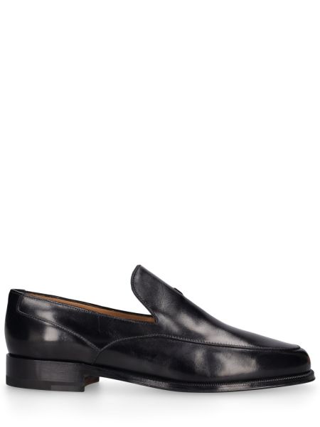 Skinn loafers The Row svart