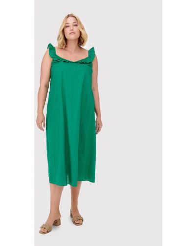 ONLY Carmakoma Hétköznapi ruha Ally 15262056 Zöld Regular Fit