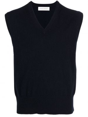 V-hals kashmir vest Extreme Cashmere blå