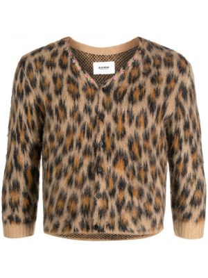 Leopard trykt strikket kort genser Doublet