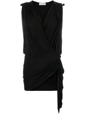 Асиметрична коктейлна рокля Lanvin черно