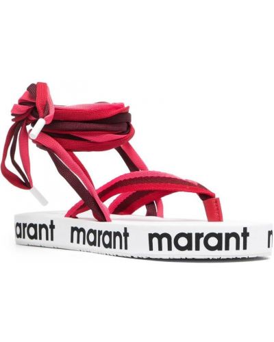 Sandalias con plataforma Isabel Marant rojo