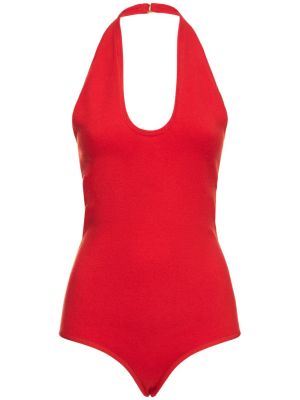 Body en cachemire en tricot Michael Kors Collection rouge