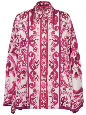 Camicia di seta con stampa Dolce & Gabbana