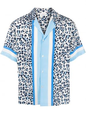 Leopardí hedvábná košile s potiskem P.a.r.o.s.h.