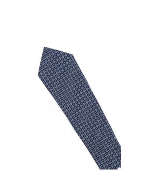 Corbata de seda de tejido jacquard Ermenegildo Zegna azul