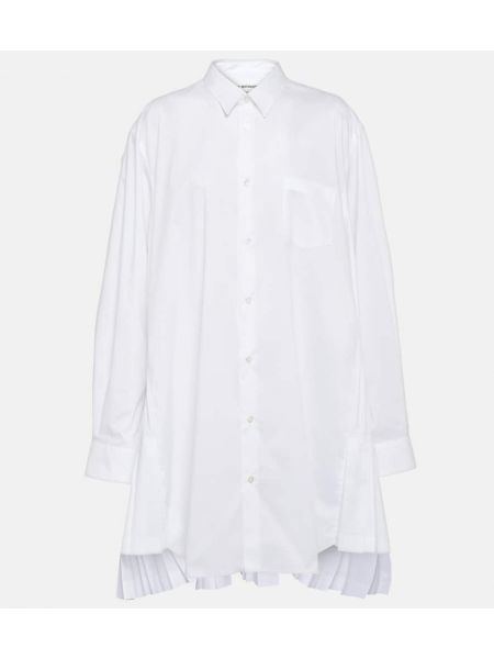 Vestido camisero plisado Junya Watanabe blanco