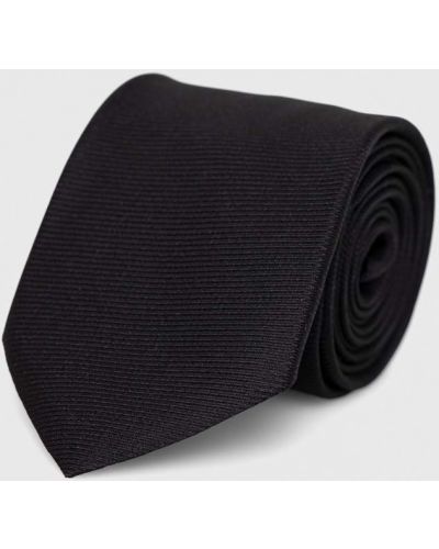 Jedwabny krawat Moschino czarny