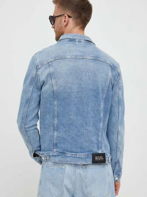 Džínová bunda Karl Lagerfeld modrá
