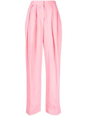 Pantaloni dritti plissettati con motivo a stelle Stella Mccartney rosa