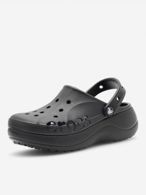 Pantofle na platformě Crocs černé