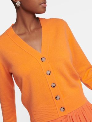 Cardigan di lana di cachemire Jardin Des Orangers arancione