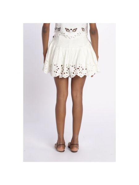 Mini falda de lino Berenice blanco