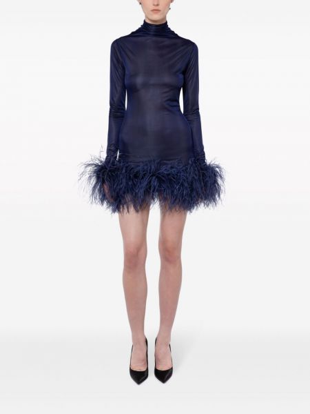 Sukienka mini w piórka 16arlington niebieska
