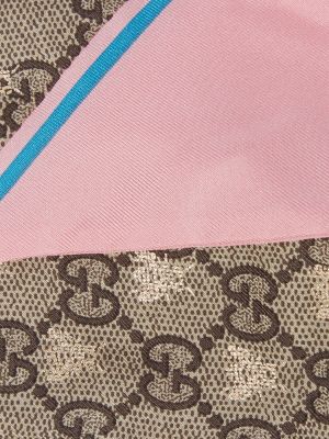 Жакардов копринен шал с панделка Gucci