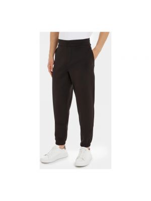 Pantalones chinos de algodón Calvin Klein negro