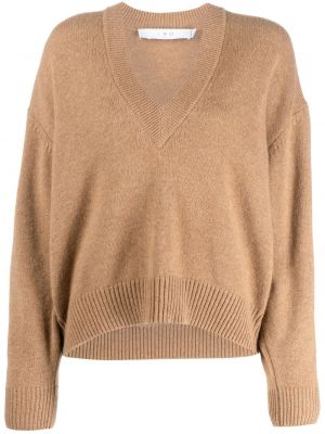 Пуловер с v-образно деколте Iro кафяво