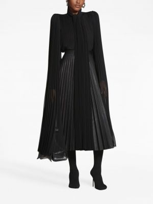 Bluse mit plisseefalten Balenciaga schwarz