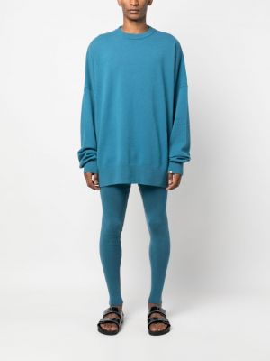 Leggings en cachemire en tricot Extreme Cashmere bleu