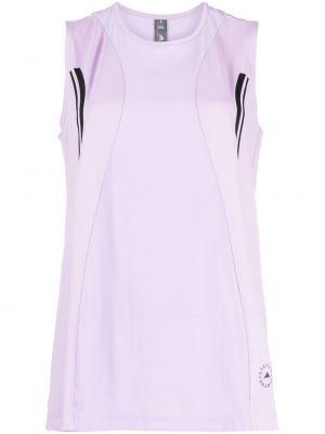 Top cu dungi cu imagine Adidas By Stella Mccartney violet