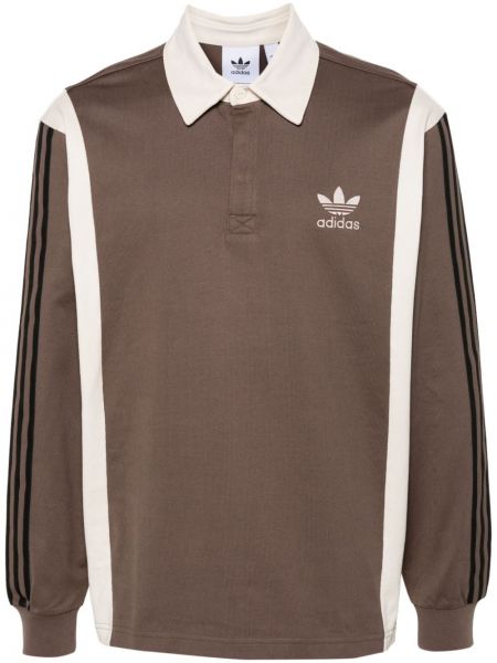 Svītrainas kokvilnas polo krekls Adidas