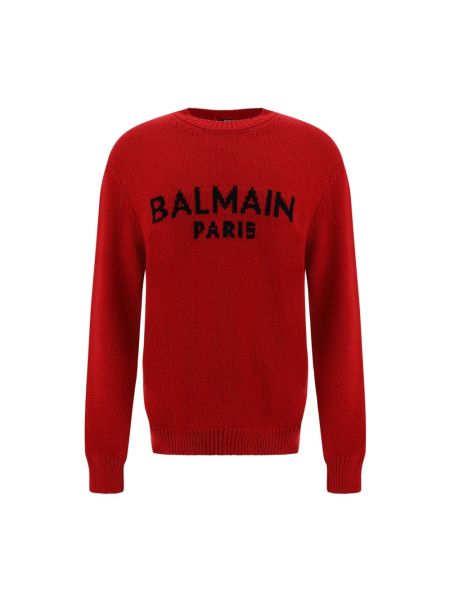 Sweter Balmain czerwony