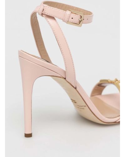 Kožené sandály Elisabetta Franchi růžové