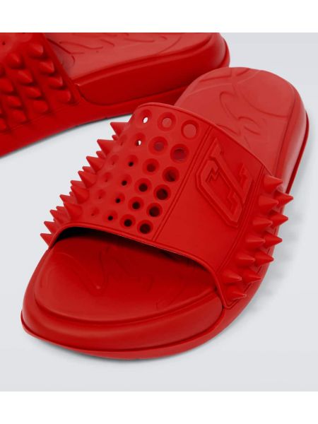 Sandales à imprimé Christian Louboutin rouge