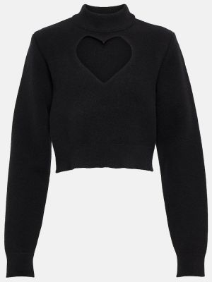 Volneni pulover Alaia črna
