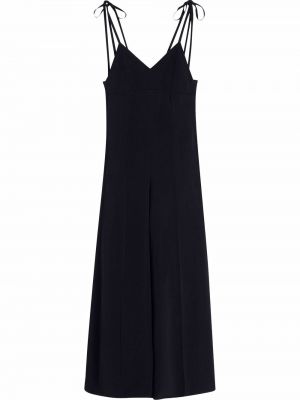 V-hals jumpsuit med brede ben Victoria Beckham svart