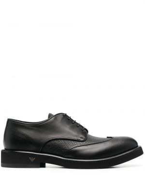 Csipkés fűzős derby cipő Emporio Armani fekete