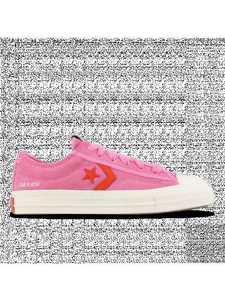 Chaussures de ville en cuir à motif étoile Converse rose
