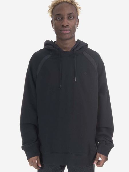 Pamut kapucnis melegítő felső Adidas Originals fekete
