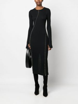 Sukienka midi bawełniana Helmut Lang czarna