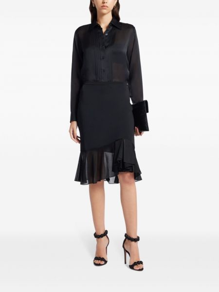 Midi sukně s volány Tom Ford černé