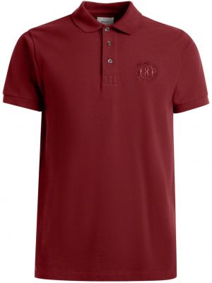 Medvilninis siuvinėtas polo marškinėliai Bally raudona