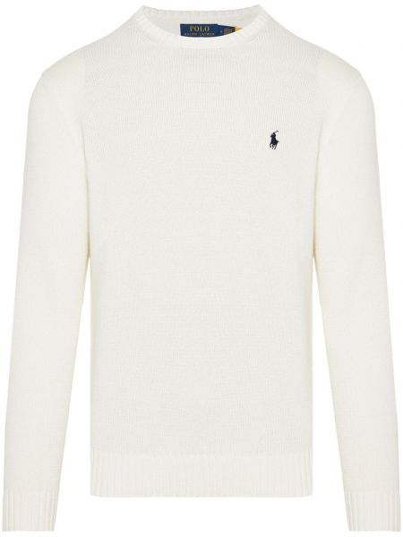 Poloshirt med broderier Polo Ralph Lauren hvid