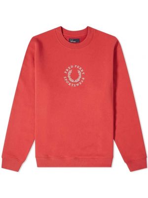 Sweat brodé Fred Perry rouge