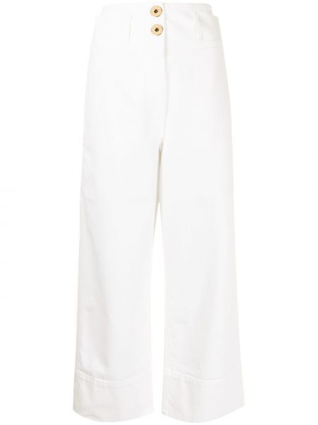 Pantalones de cintura alta Lanvin blanco