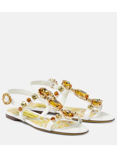 Lakkskinn lær sandaler Dolce&gabbana gul