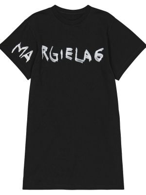 Jersey puuvilla jersey-mekko tytöille Mm6 Maison Margiela Kids musta