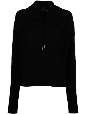 Jacquard hoodie s kapuljačom Givenchy crna