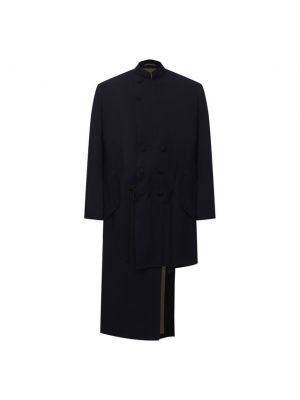 Пальто из вискозы Yohji Yamamoto, черное
