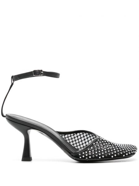 Мрежести полуотворени обувки Christopher Esber черно