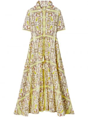 Pamučna haljina s cvjetnim printom s printom Tory Burch