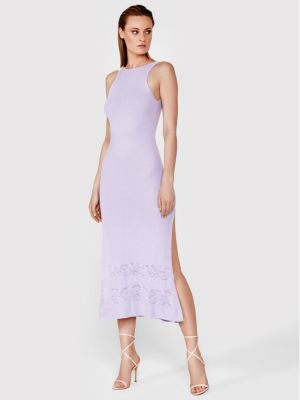 Плетена рокля slim Simple виолетово