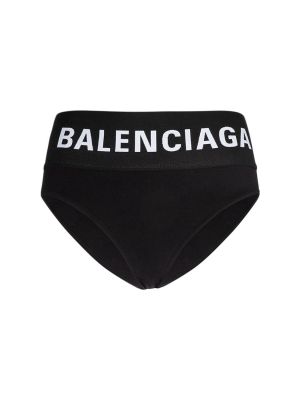 Džerzej bavlnené nohavičky Balenciaga čierna
