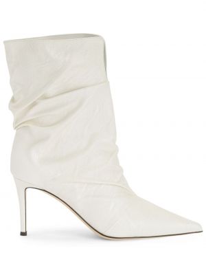 Kožené kotníkové boty Giuseppe Zanotti bílé